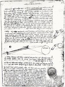 Diagramas astronómicos, fol. 2r del Códice Leicester, 1508-1512 de Leonardo da Vinci
